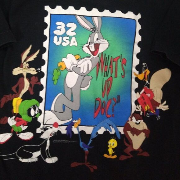 Vintage Looney Tunes Stamp Collection T-Shirt - Picture 3 of 8